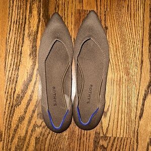 Rothy's Women's Brown Flats with Blue Accents